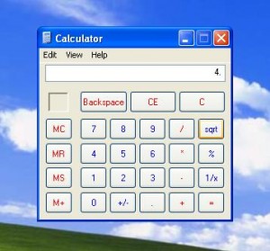 windows calculator square root