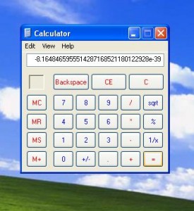 bug in windows calculator