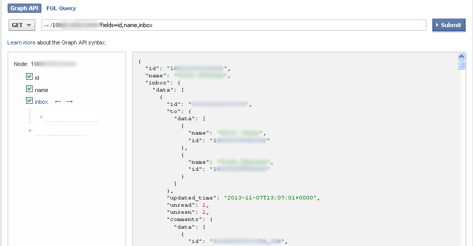 Facebook Graph API Explorer