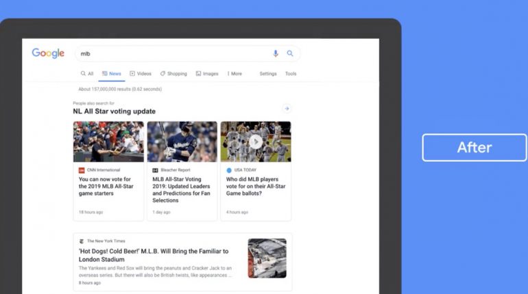 Google is redesigning its News tab with more emphasis on headlines and publisher names – The Verge