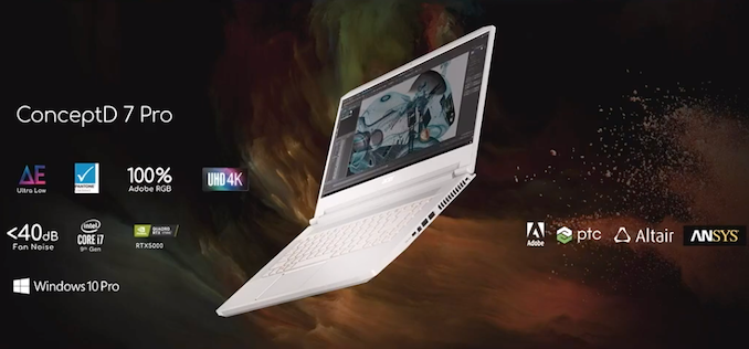 Acer Unveils ConceptD 7 Pro: Core i7, Quadro RTX 5000, 4K Calibrated Monitor – AnandTech