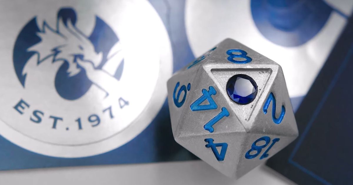 These D&D dice have a real sapphire embedded in one side, cost $300 – Polygon