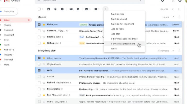 Gmail can add emails as attachments to cut down on forwarding – Engadget