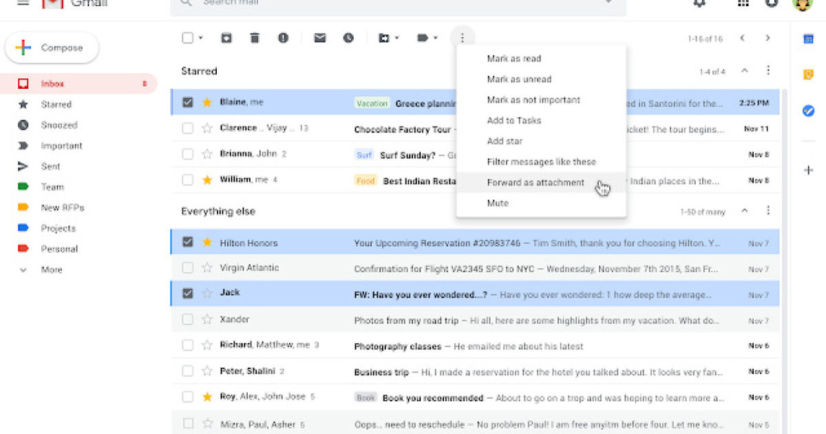 Gmail can add emails as attachments to cut down on forwarding – Engadget