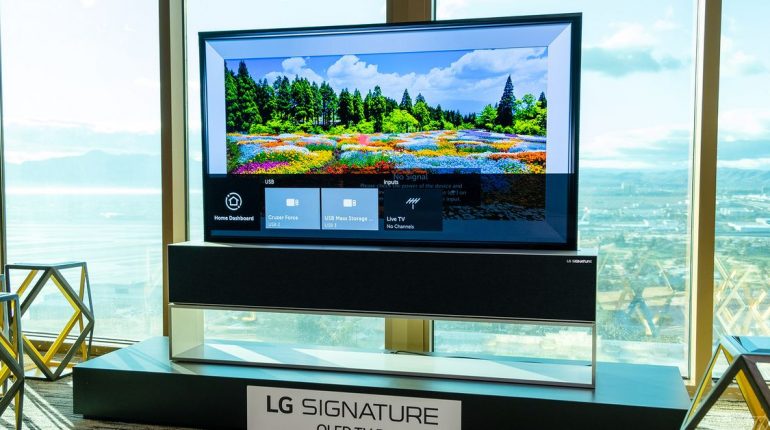 LG’s latest rollable TV descends from the ceiling like a projector screen – The Verge